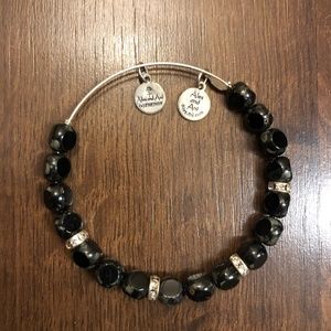 Alex and Ani Black Beaded Bracelet